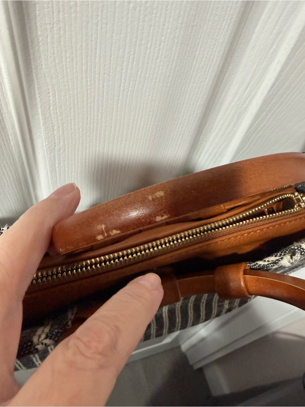 Antik Kraft Black & Tan Striped Shoulder Bag 2 purses in one - Picture 7 of 14